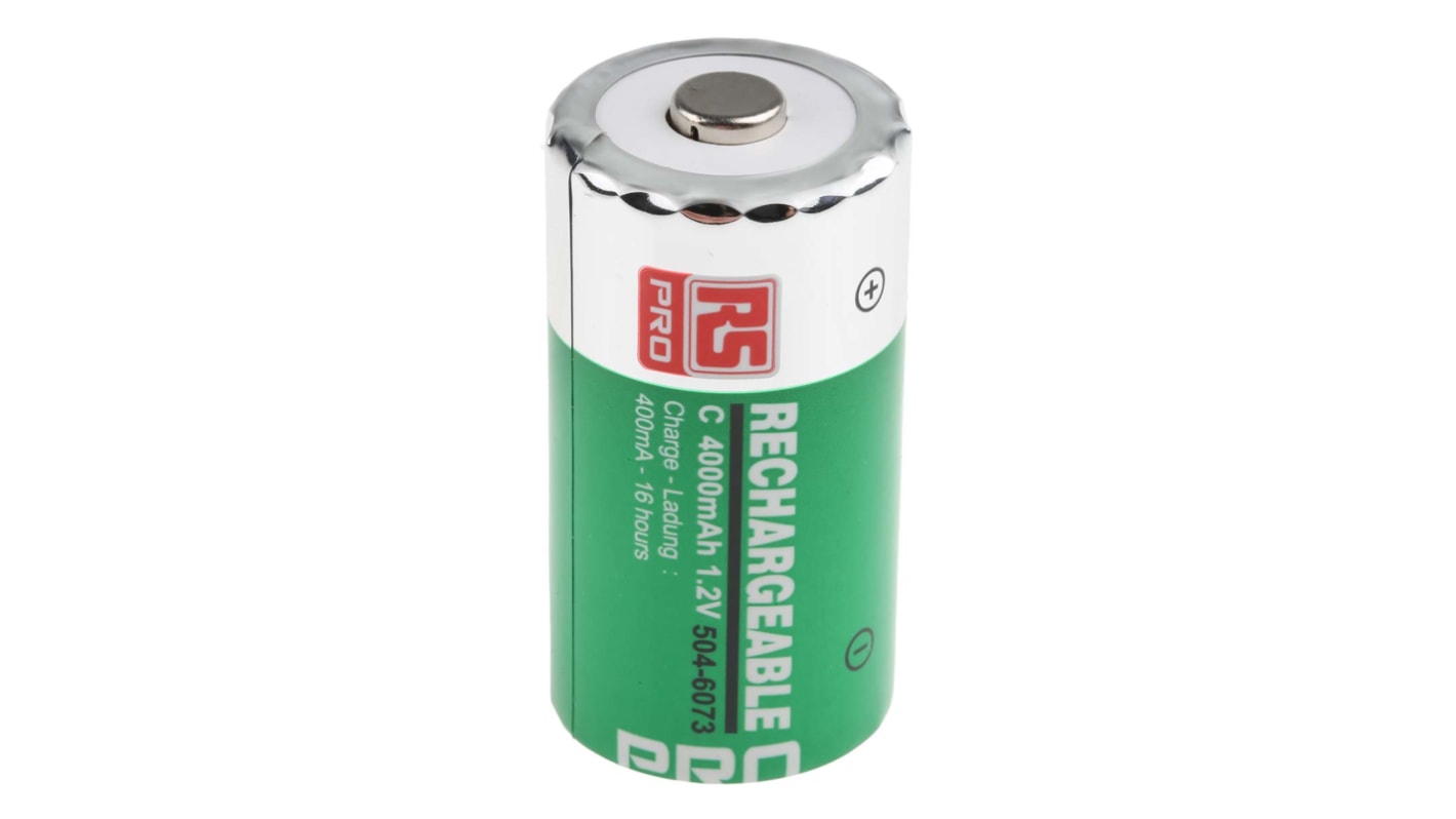 RS PRO RS PRO NiMH Rechargeable C Batteries, 4Ah