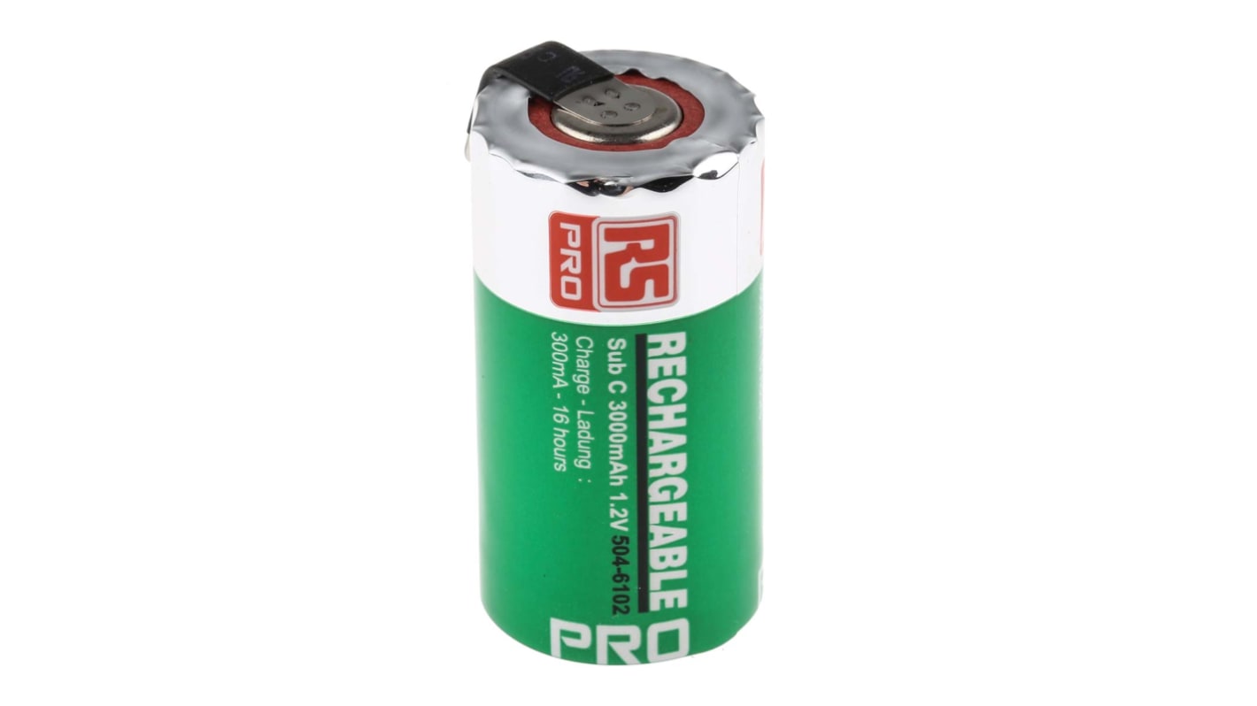RS PRO RS PRO, 1.2V, SC, NiMH Rechargeable Battery, 3Ah