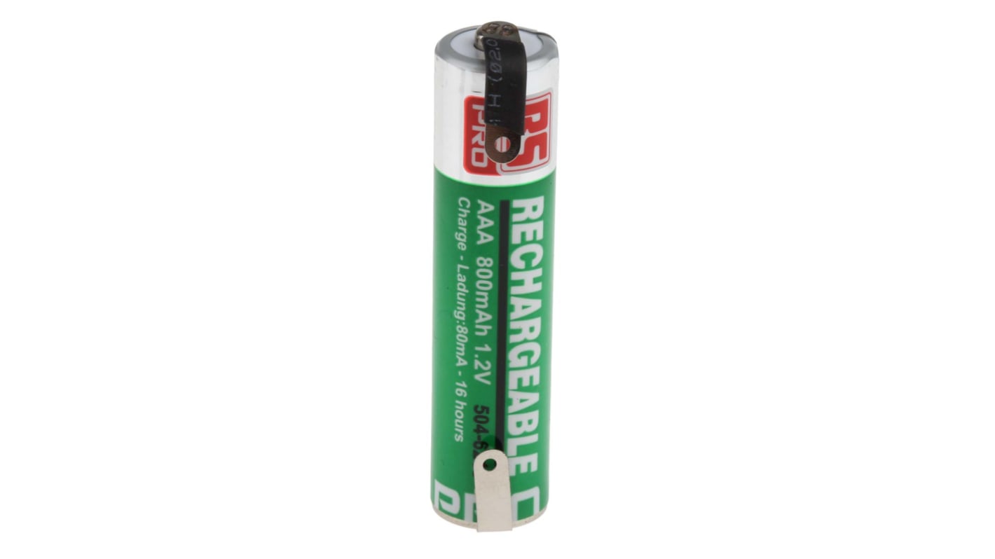 RS PRO NiMH Rechargeable AAA Battery, 800mAh, 1.2V