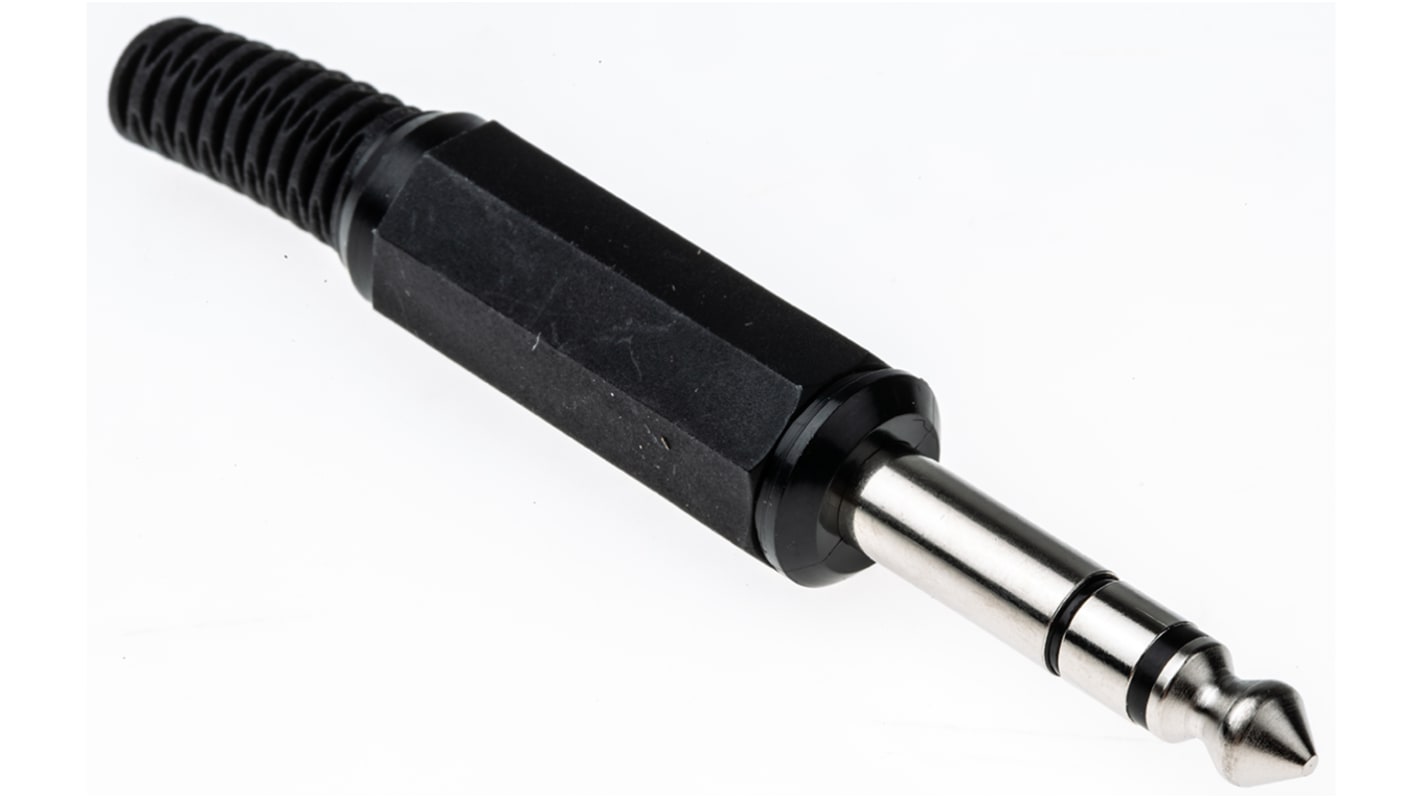 Lumberg Klinken-Stecker 6,35 mm gerade, 3-polig Stereo, Kabelmontage Lötanschluss