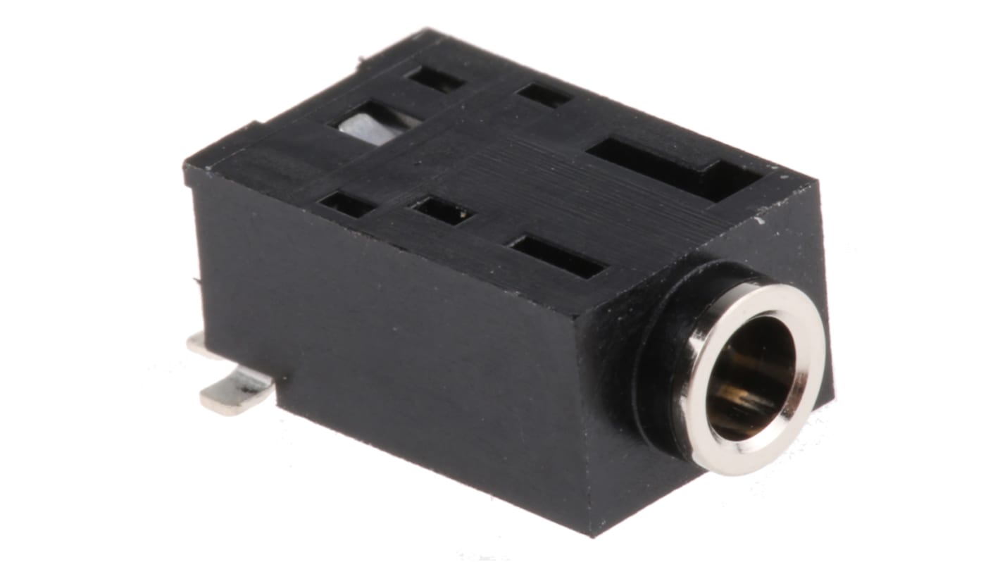 Conector jack estéreo de 2.5 mm a 90° Hembra Lumberg, Montaje Superficial