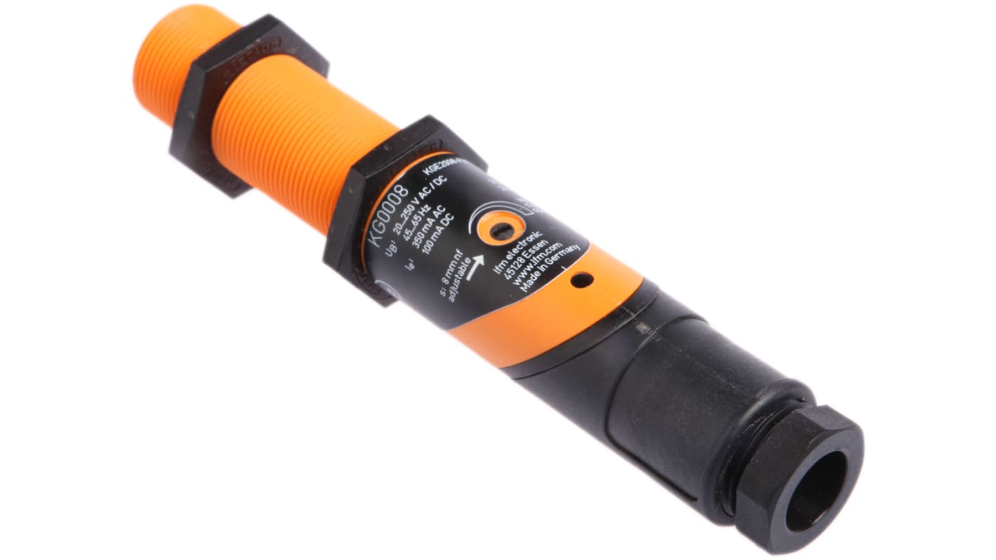 Rs-Online Sensore di prossimità Cilindro filettato ifm electronic M18 rilevamento 8 mm 20 → 250 V ca/cc