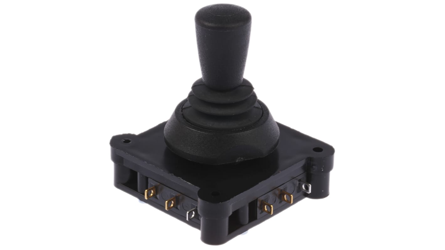 Interruptor de joystick, 2 ejes, 6 A@ 250 V ac, Soldadura, 250V ac, -20 → +50°C