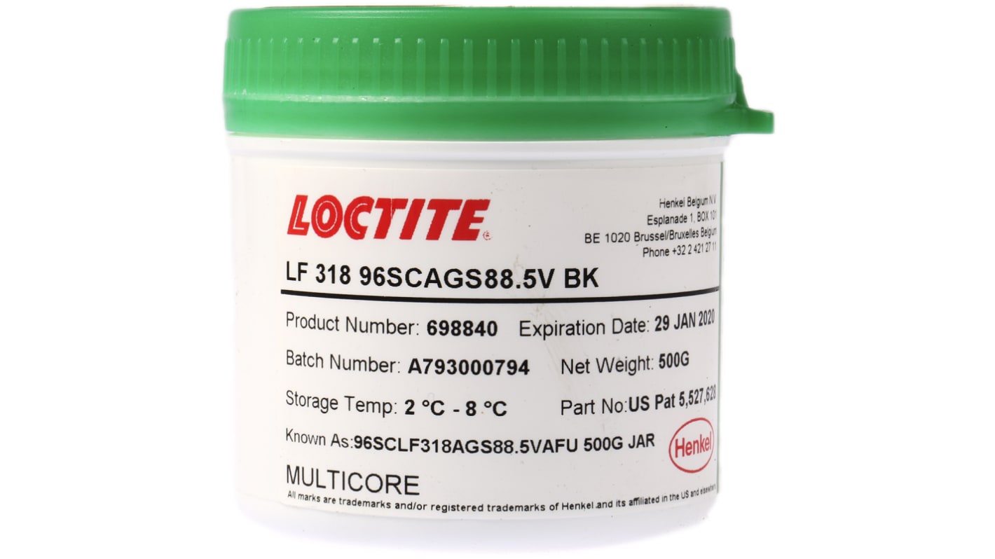 Crème à braser 698840 Loctite LF318, 500g sans Plomb Bac