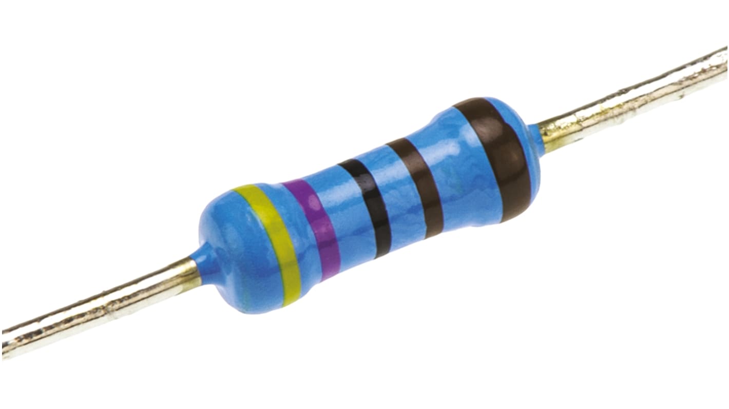 Vishay MBB0207 Series Axial Thin Film Fixed Resistor 4.7kΩ ±1% 0.6W ±50ppm/°C