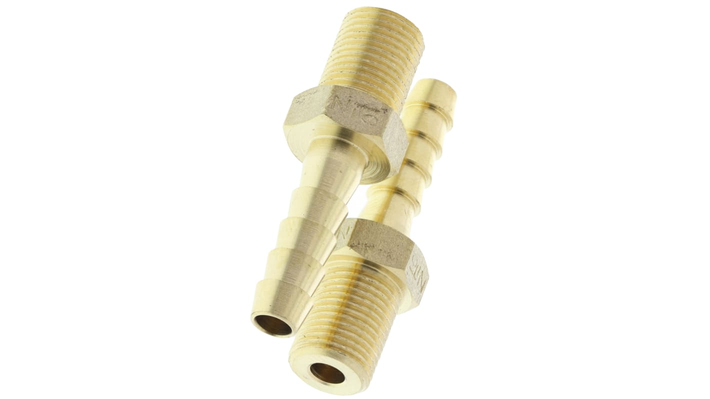 RS PRO Hose Connector Hose Tail Adaptor, G 1/8in 1/4in ID