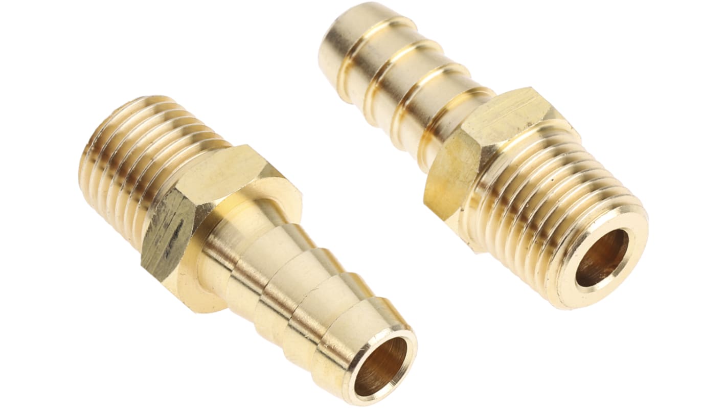 RS PRO Hose Connector Hose Tail Adaptor, G 1/4in 3/8in ID