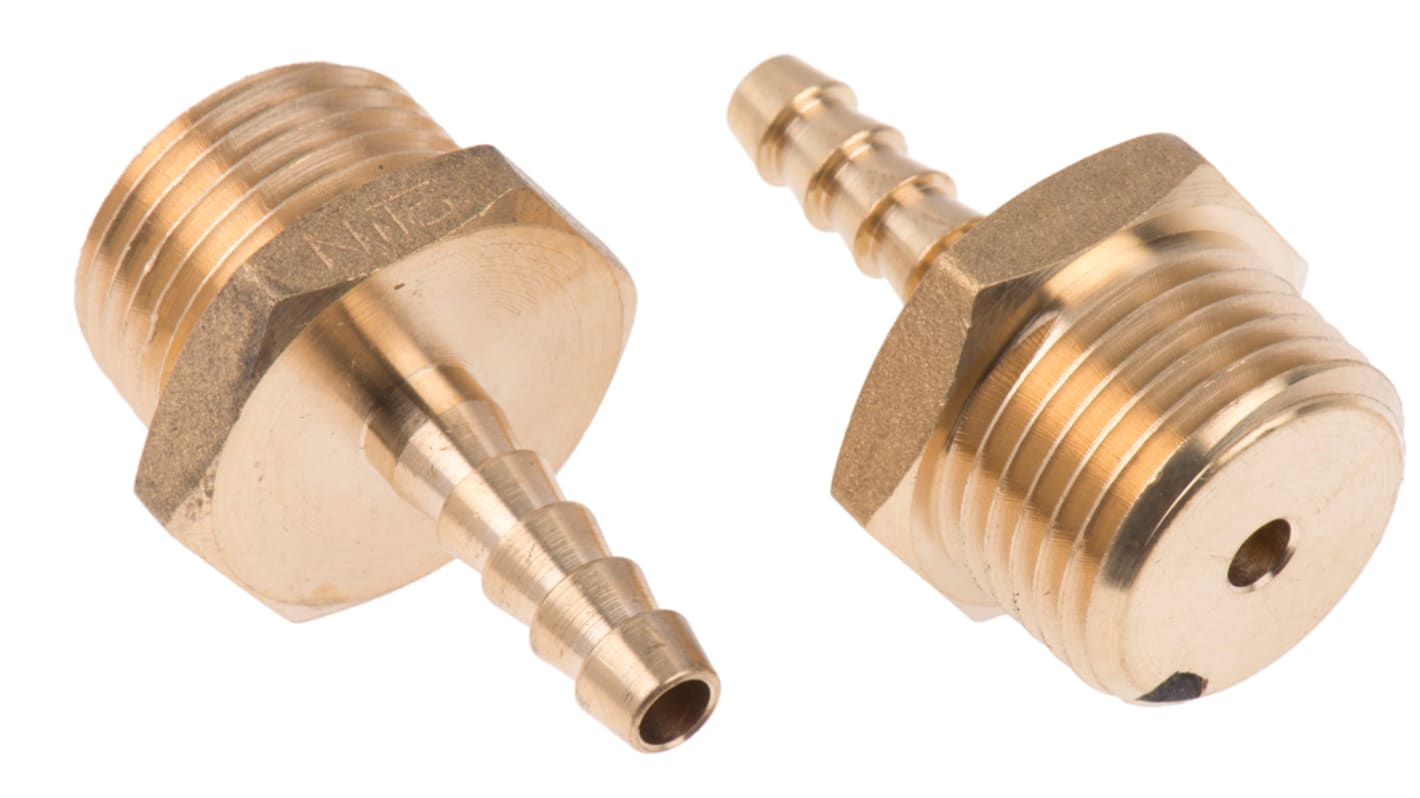 RS PRO Hose Connector Hose Tail Adaptor, G 1/2in 1/4in ID