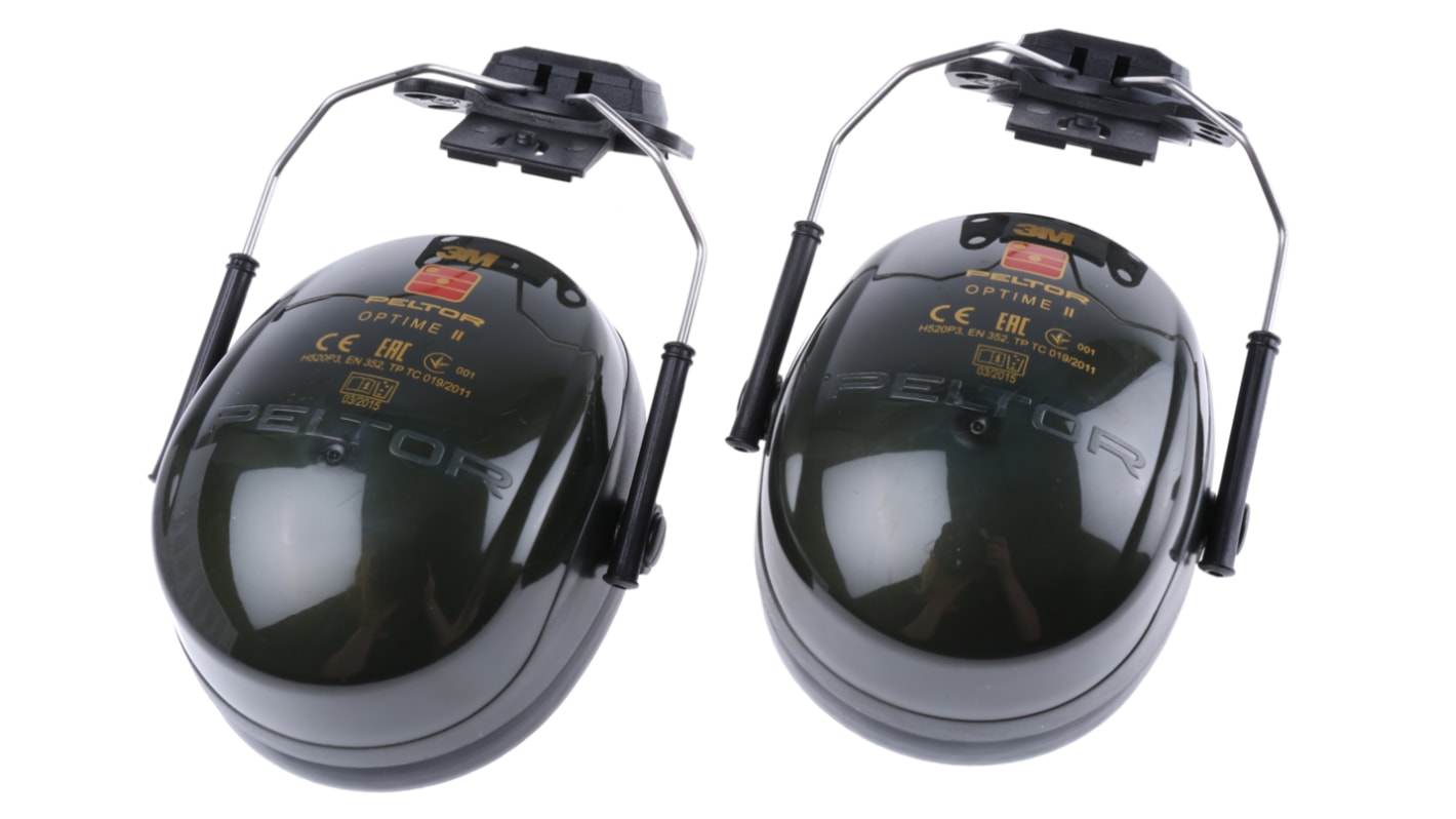 3M PELTOR Optime II Schwarz Helmmontage Helm-Gehörschutzkapseln, 31dB, 235g, , CE, EN 352-3