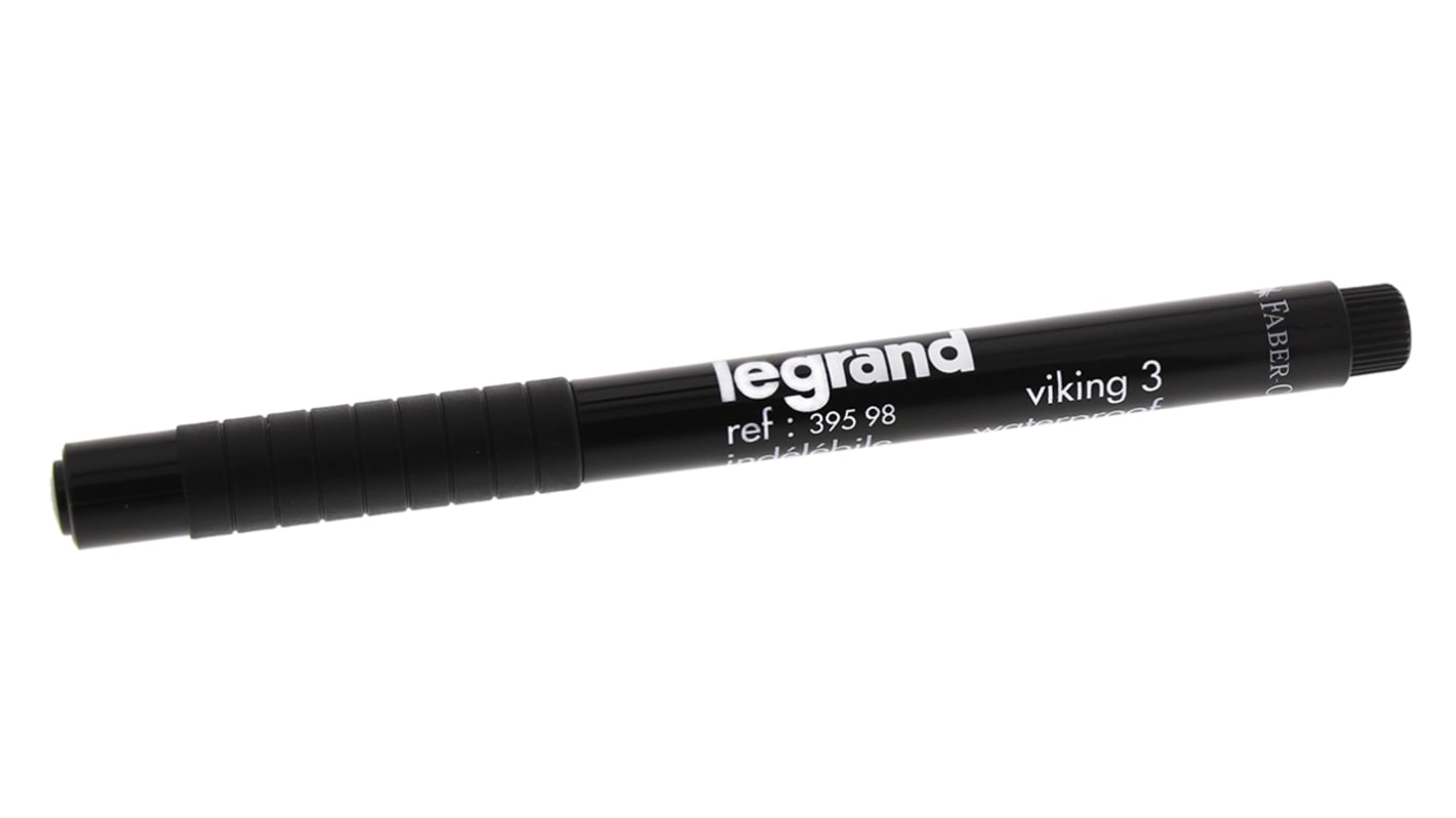 Legrand マーカーペン, 黒, メタルマーカー, 細目, 0 395 98