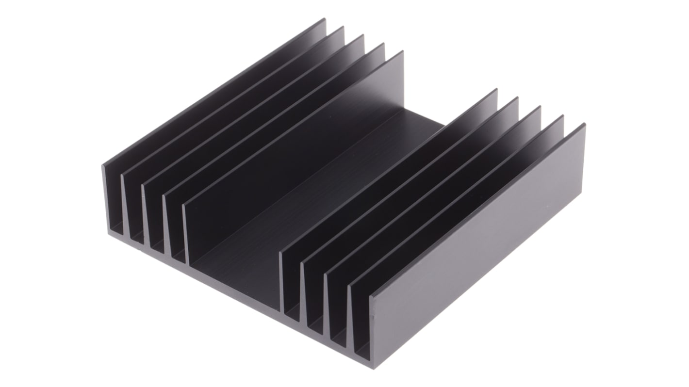 AAVID 电子散热器, 铝制, 100 x 97 x 25mm, 1.9K/W, 黑色