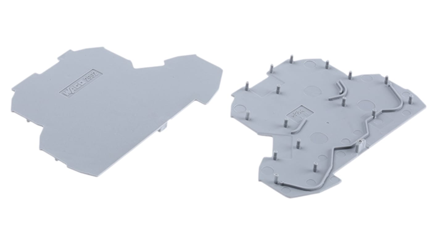 WAGO TOPJOB S, 2002 Series End and Intermediate Plate for Use with 2000 Series Double Level Terminal Blocks, IECEx