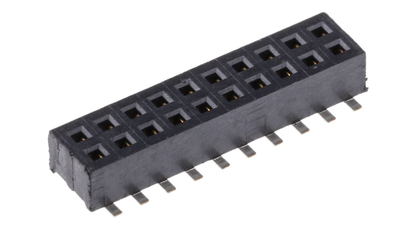 Gniazdo PCB 20 -pinowe 2 -rzędowe raster: 1.27mm Listwa gniazdowa Proste SMD