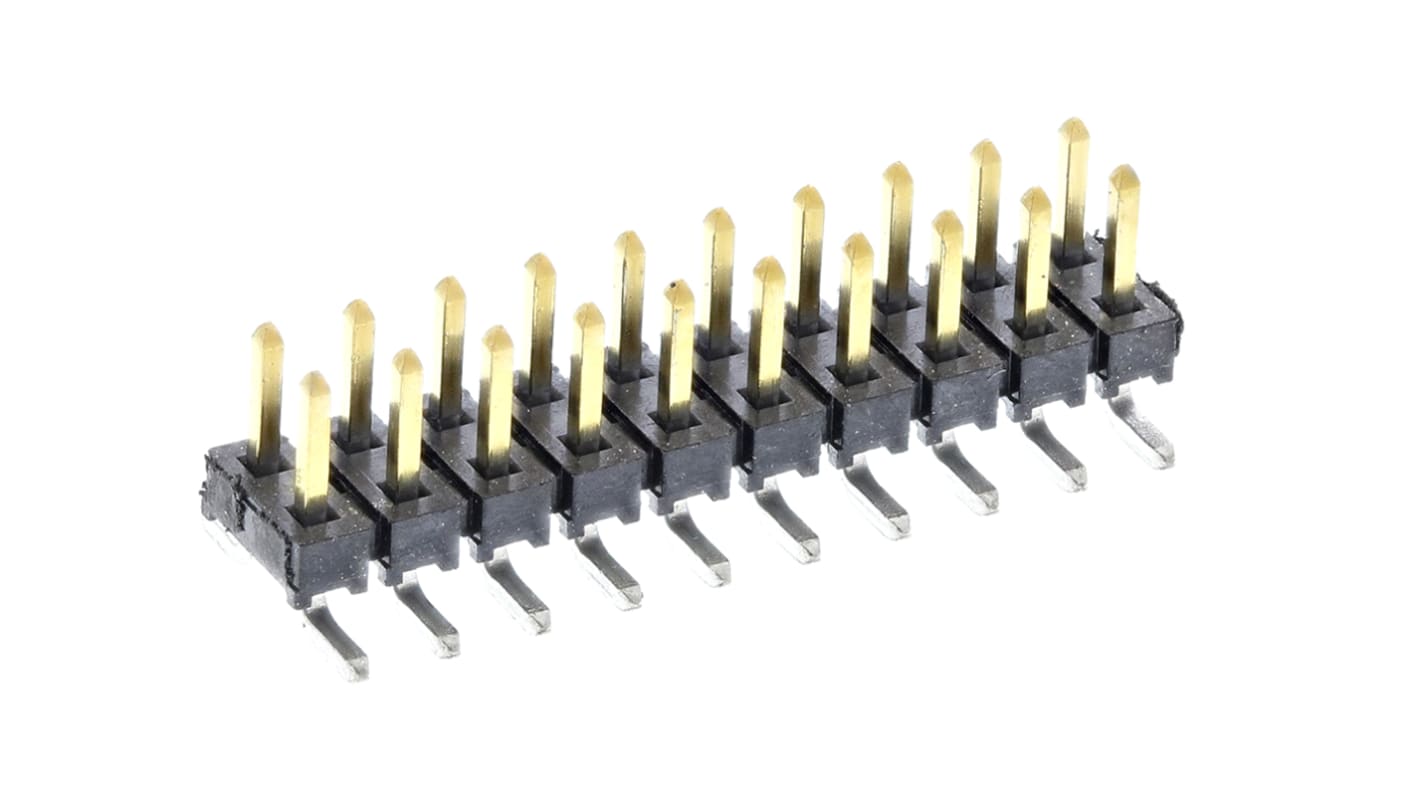 Samtec TMM Series Straight Surface Mount Pin Header, 20 Contact(s), 2.0mm Pitch, 2 Row(s), Unshrouded