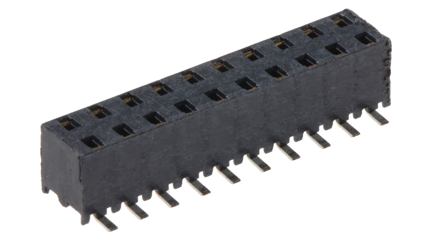 Gniazdo PCB 20 -pinowe 2 -rzędowe raster: 2mm Listwa gniazdowa Proste SMD