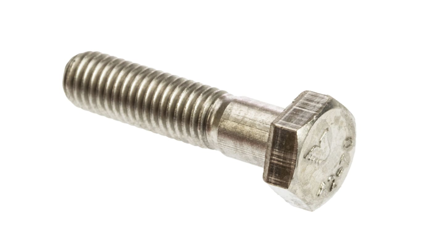 Śruba z łbem sześciokątnym gwint M8 35.0mm skok 1.25mm Stal nierdzewna Sześciokątny RS PRO