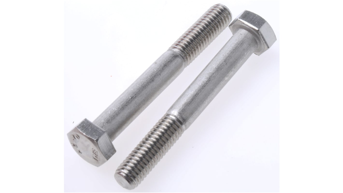 Śruba z łbem sześciokątnym gwint M8 60.0mm skok 1.25mm Stal nierdzewna Sześciokątny RS PRO