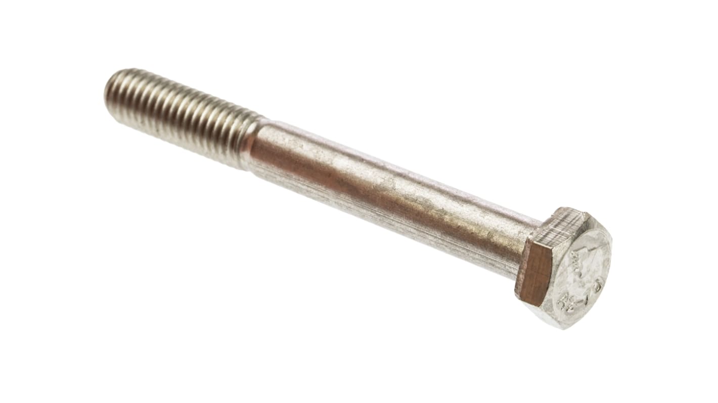 RS PRO Stainless Steel, Hex Bolt, M8 x 70.0mm