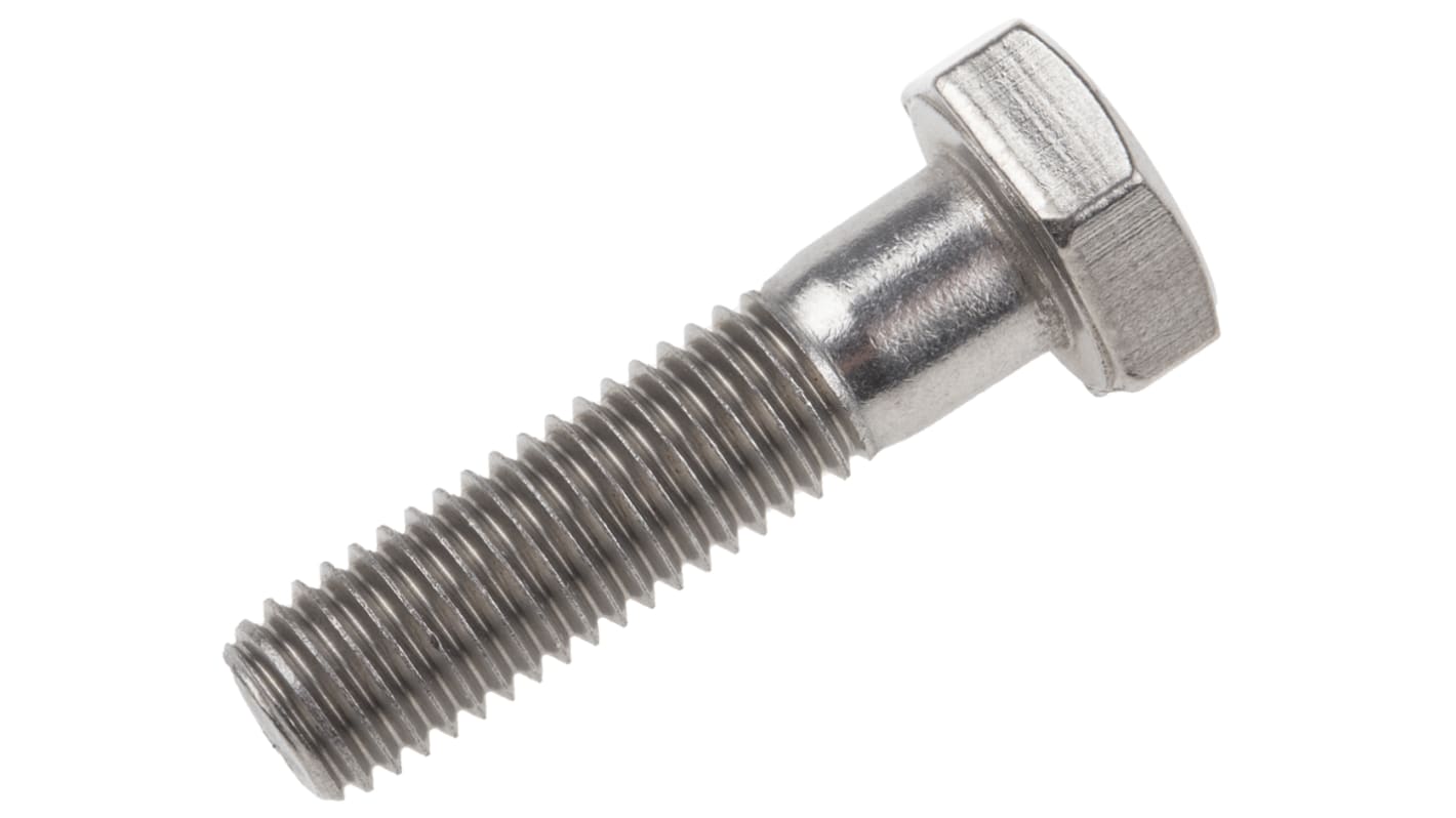RS PRO Stainless Steel, Hex Bolt, M10 x 40.0mm
