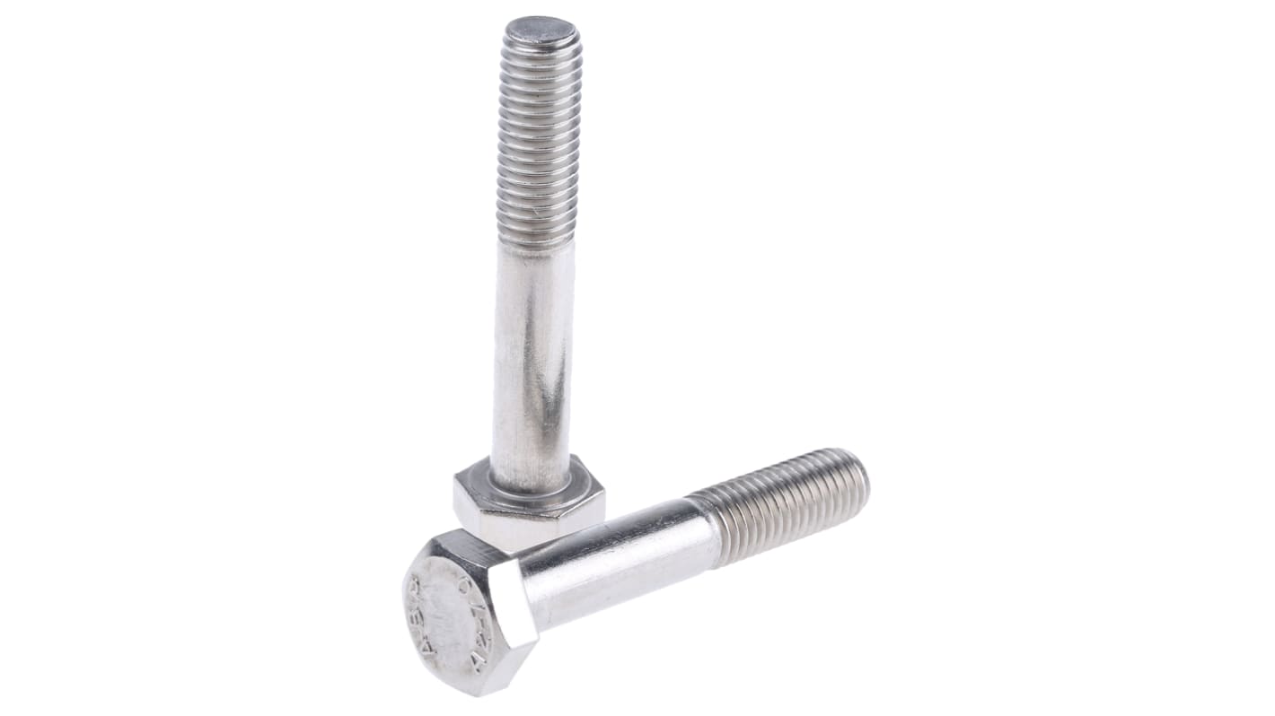 Śruba z łbem sześciokątnym gwint M10 60.0mm skok 1.50mm Stal nierdzewna Sześciokątny RS PRO