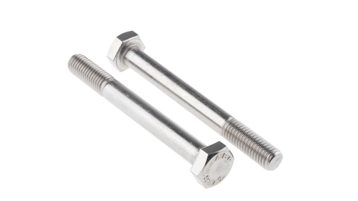 Śruba z łbem sześciokątnym gwint M10 90.0mm skok 1.50mm Stal nierdzewna Sześciokątny RS PRO
