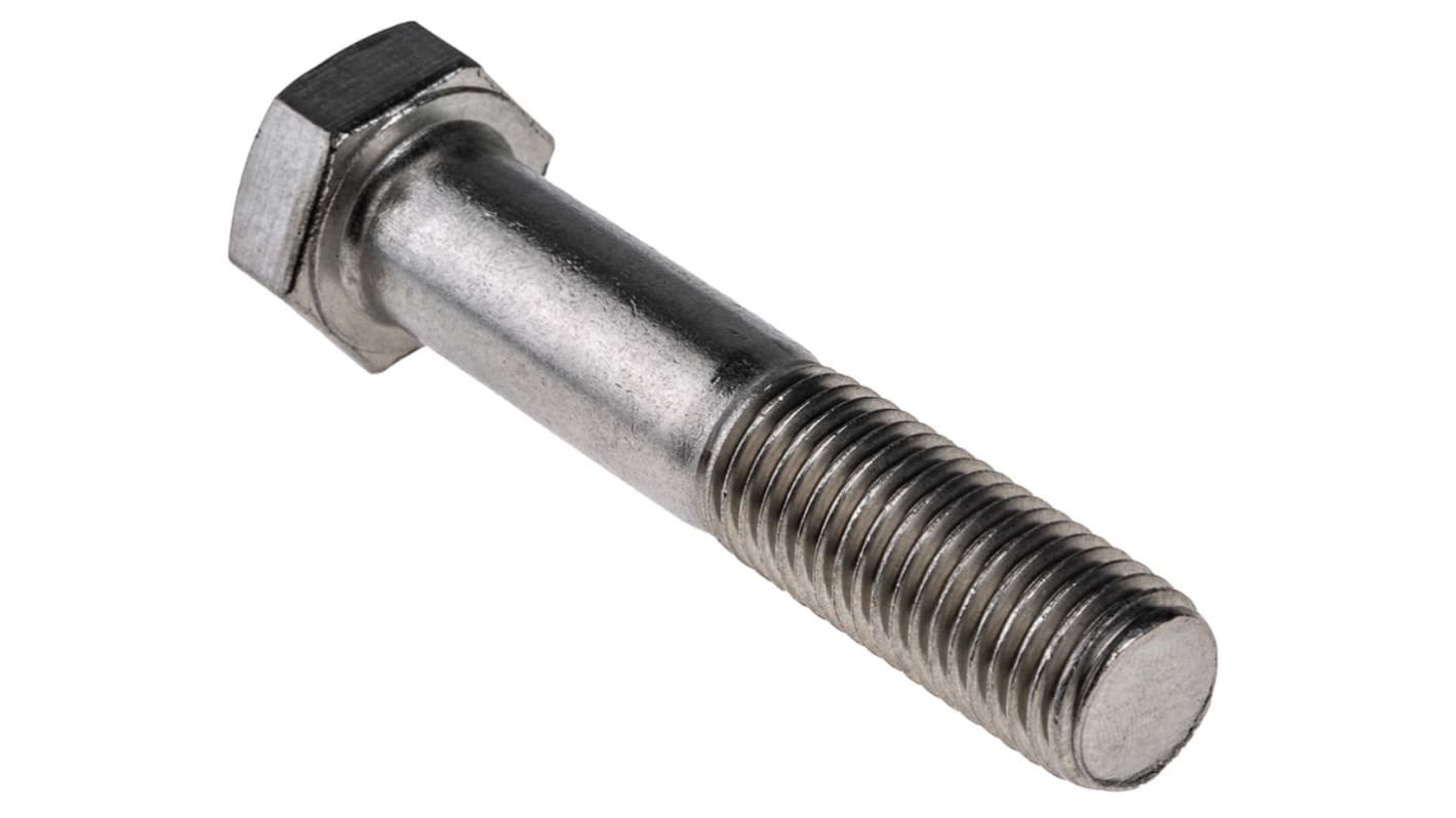 RS PRO Stainless Steel Hex, Hex Bolt, M16 x 80mm