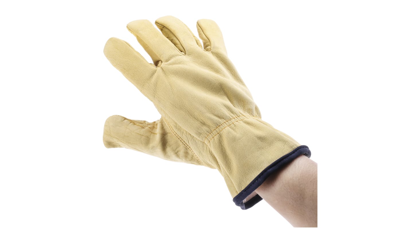 Guanti da lavoro Polyco Healthline, Tg. 9, in Cuoio, col. Giallo