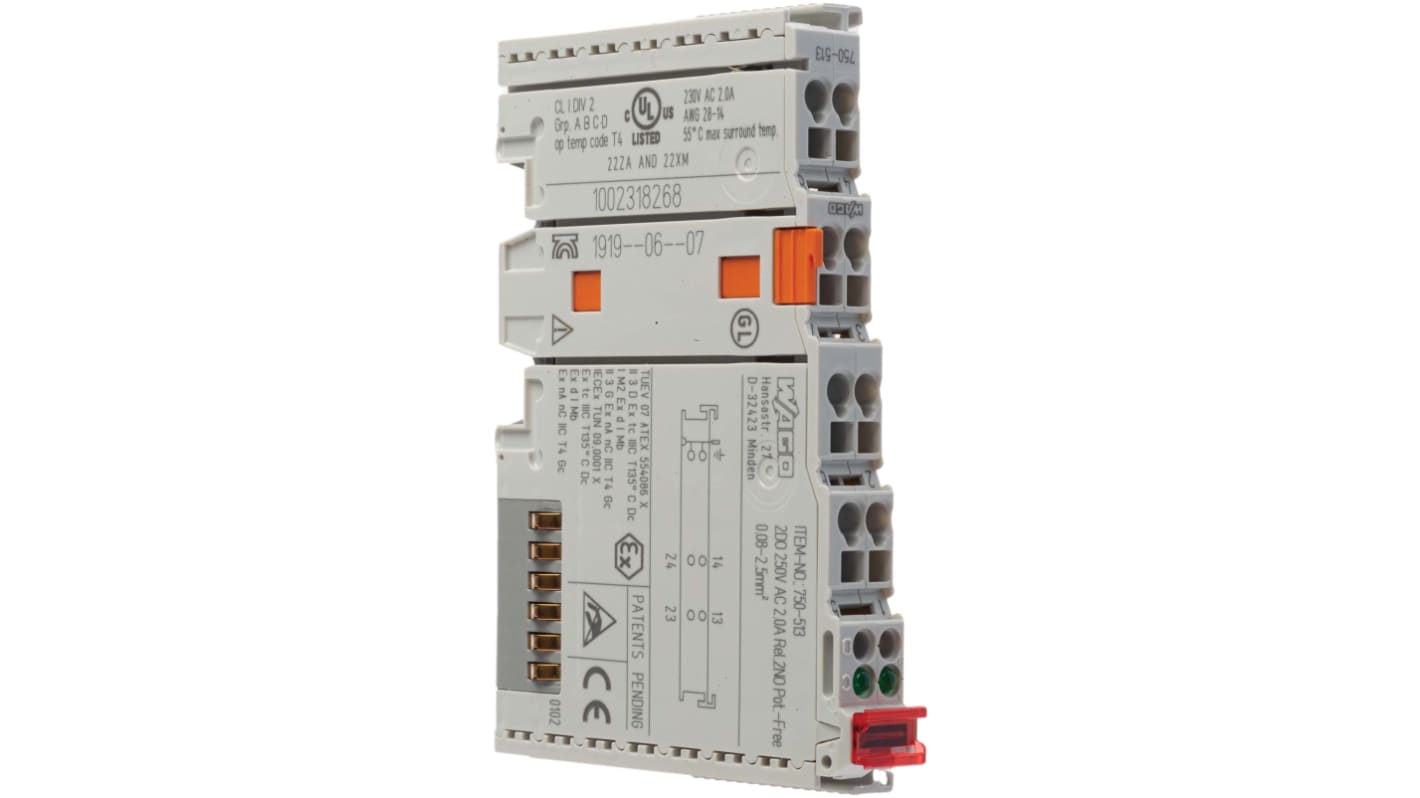 WAGO SYSMAC CJ Series PLC I/O Module for Use with 750 Series, Digital, Relay