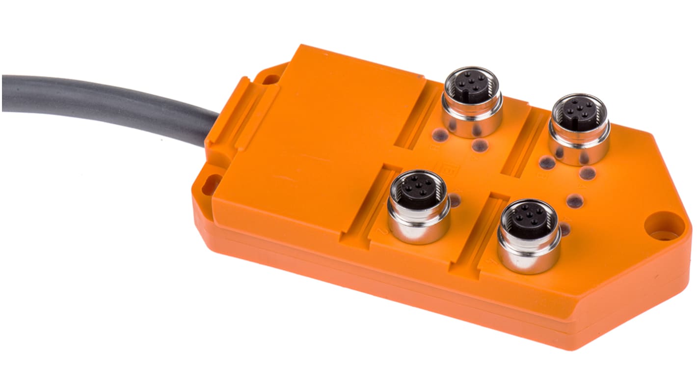Lumberg Automation ASB Series Sensor Box, M12, 5 way, 4 port