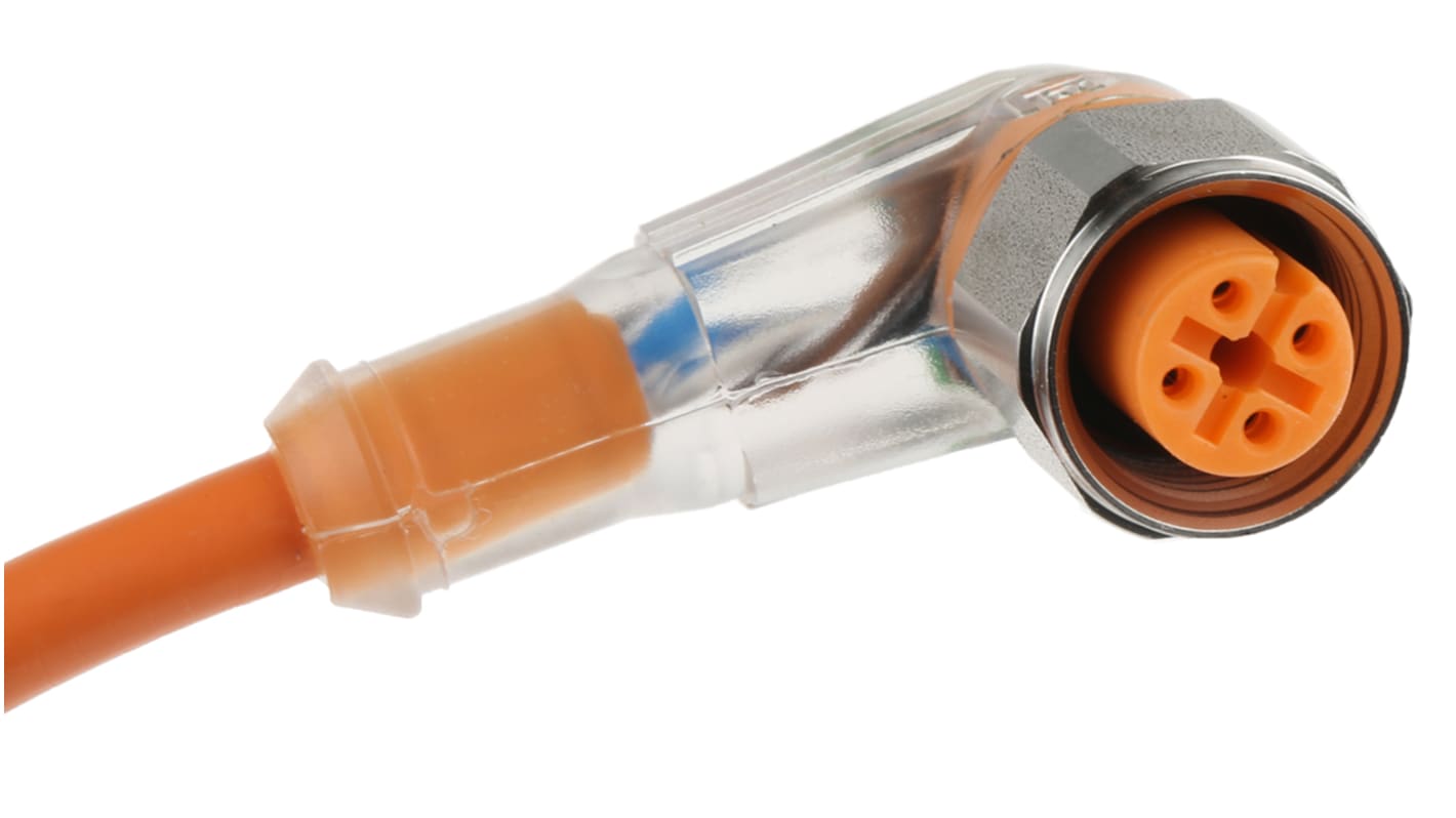 Lumberg Automation Right Angle Female 4 way M12 to Unterminated Sensor Actuator Cable, 10m