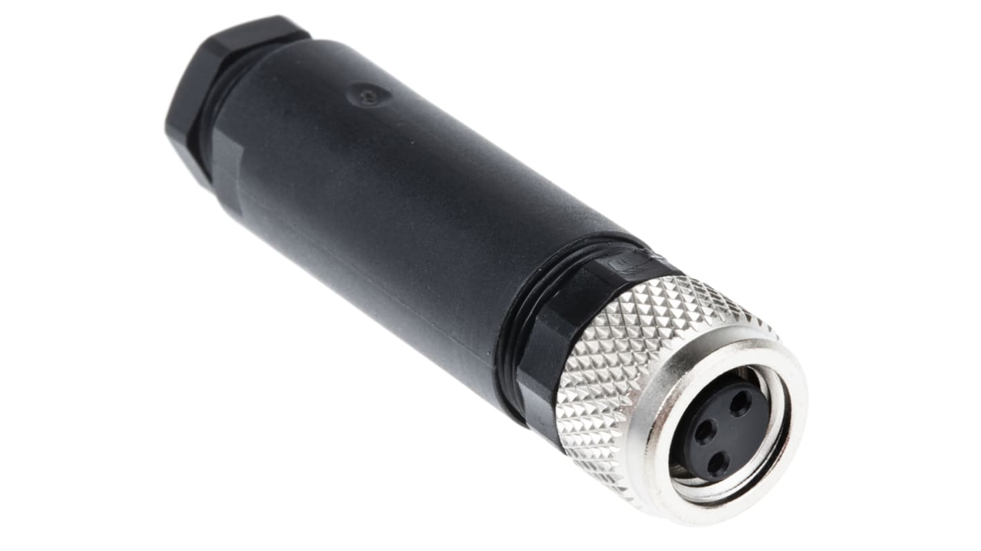 Lumberg Automation M8圆形连接器插座, 3芯, 电缆安装, 螺钉端接, 4.0A, 60.0V, IP67, RKMCK系列