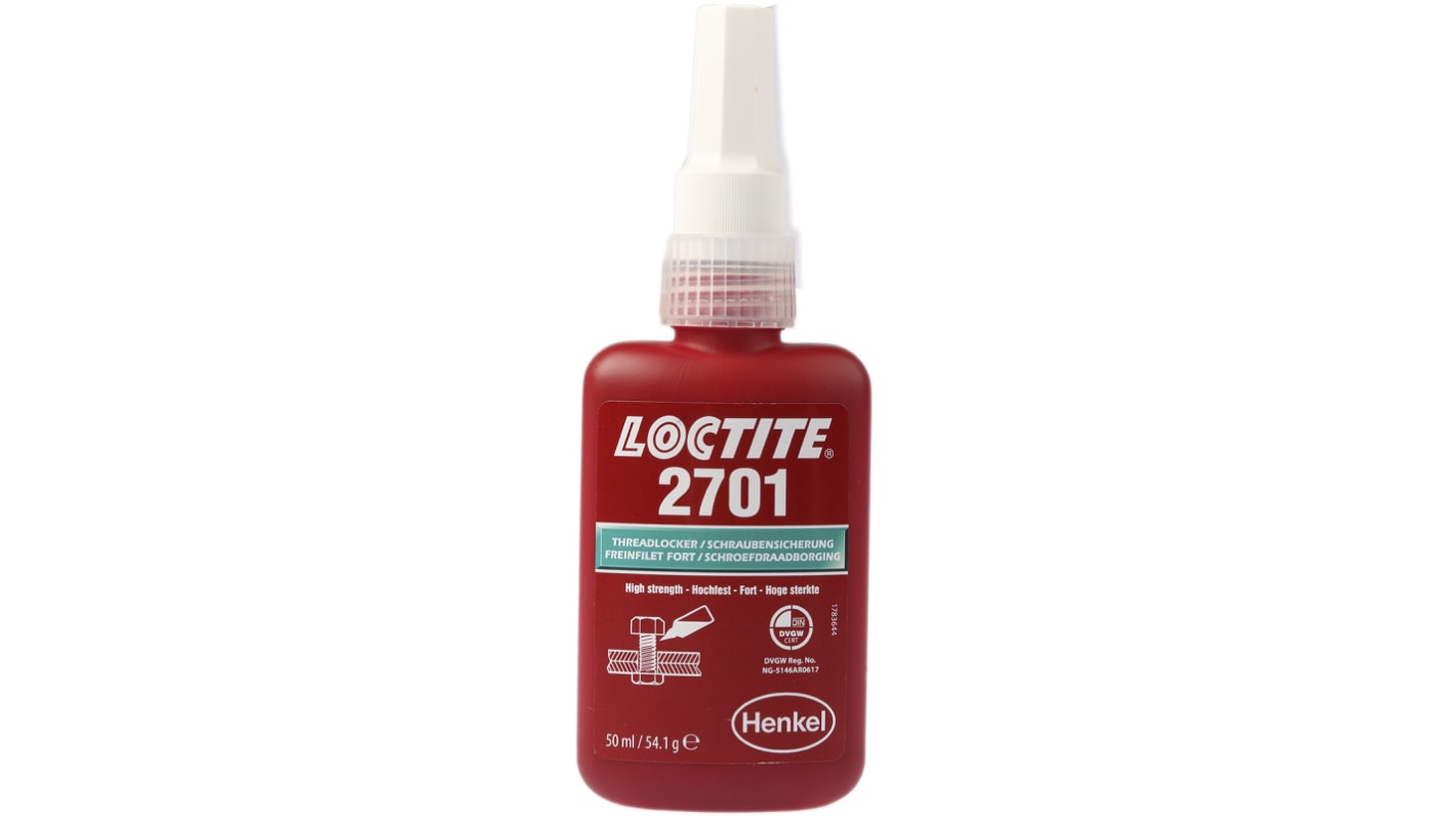 Loctite Loctite 2701 Green Thread lock, 50 ml, 6 h Cure Time