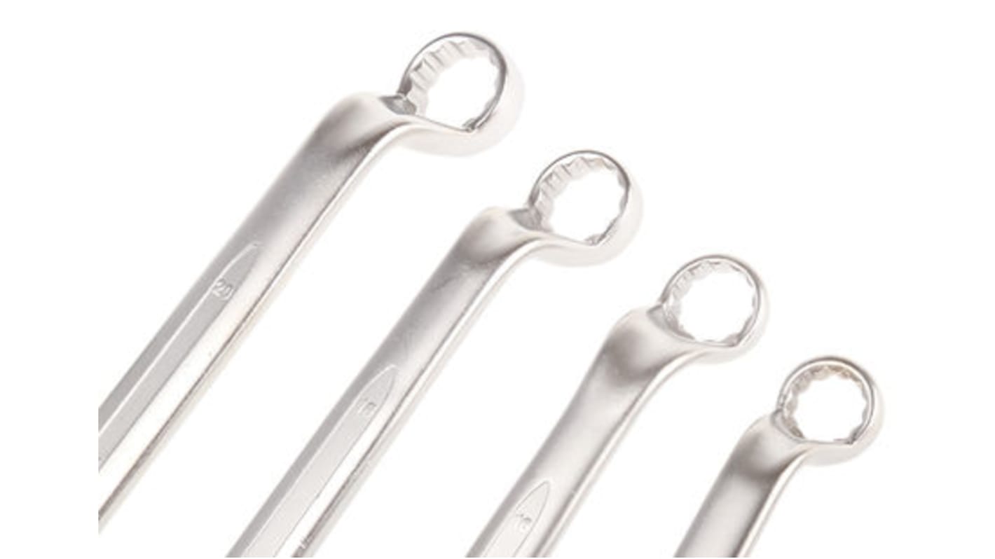 Bahco 2M Series 8-Piece Spanner Set, 6 x 7 → 20 x 22 mm, Alloy Steel