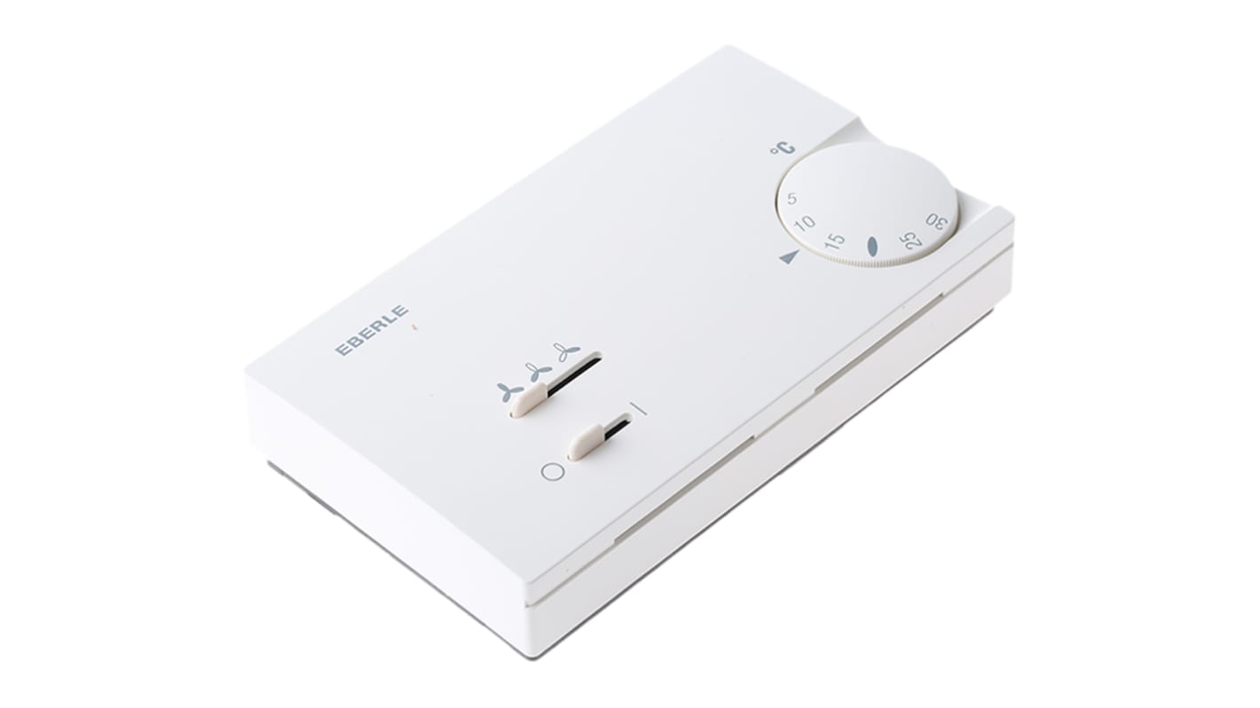 Eberle SPST Thermostats, 6A, 230 V ac, +5 → +30 °C