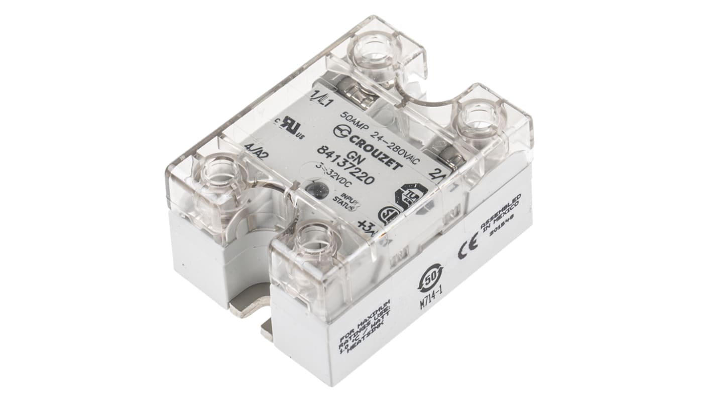 Relè a stato solido 84137220, Montaggio a pannello, 50 A, 280 V, Casuale