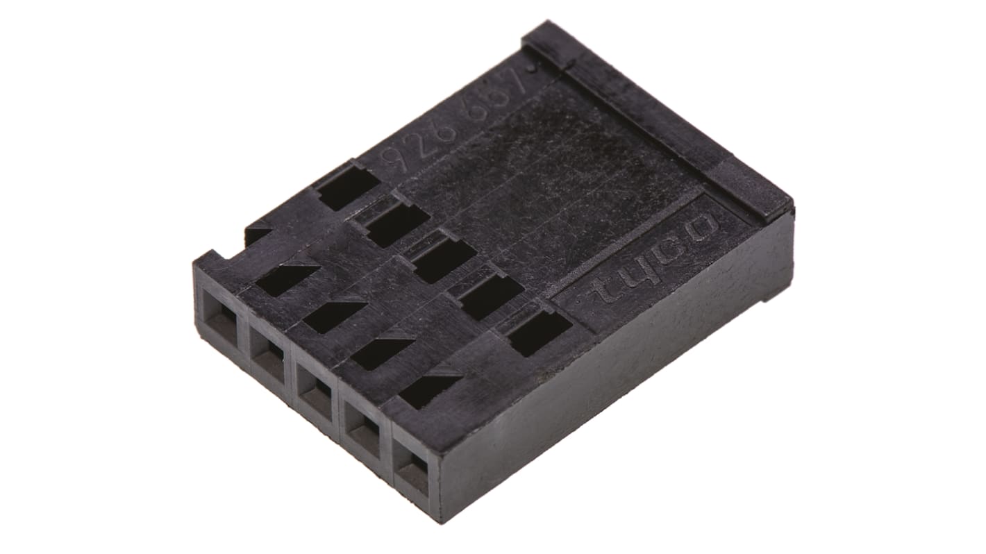 TE Connectivity, AMPMODU Female Connector Housing, 2.54mm Pitch, 5 Way, 1 Row
