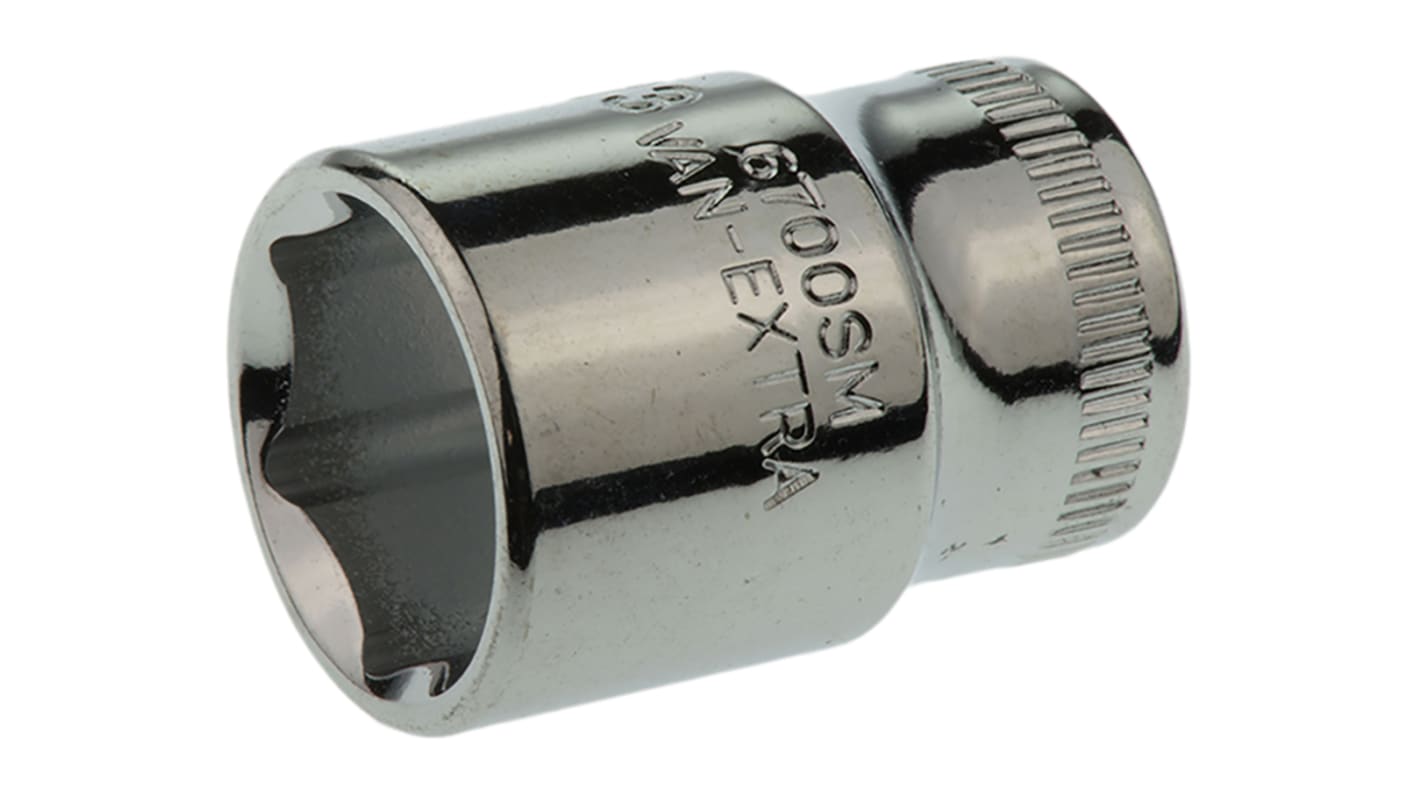 Bahco 1/4 in Drive 13mm Standard Socket, 6 point, 24.7 mm Overall Length