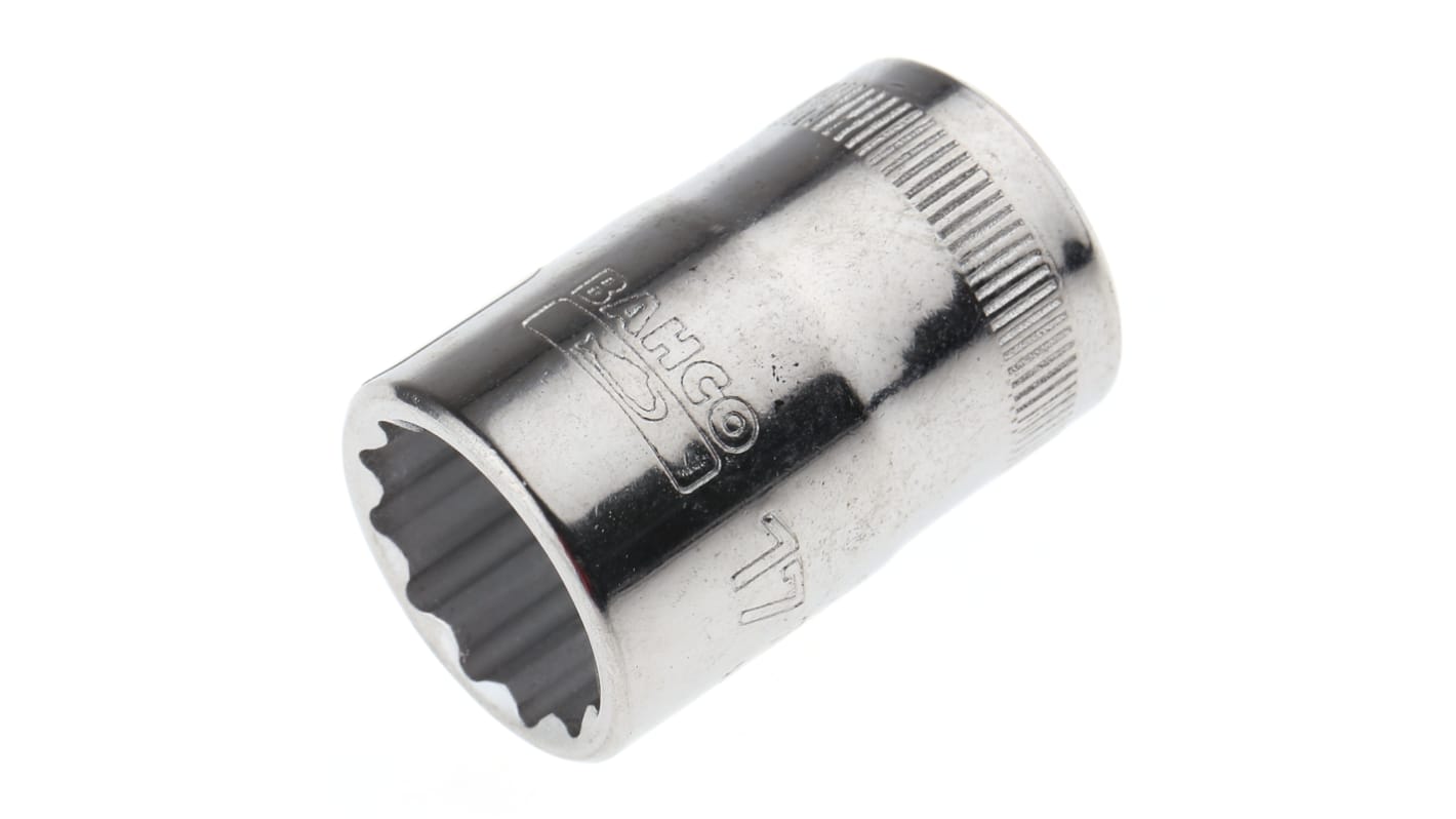 Bahco ソケット 1/2インチ, ソケットサイズ:17mm, 長さ:38 mm