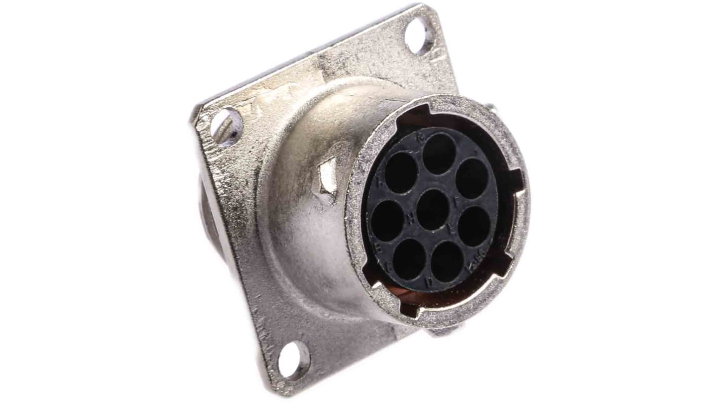 Souriau, UTO 8 Way Wall Mount MIL Spec Circular Connector Receptacle, Socket Contacts,Shell Size 12, Bayonet Coupling