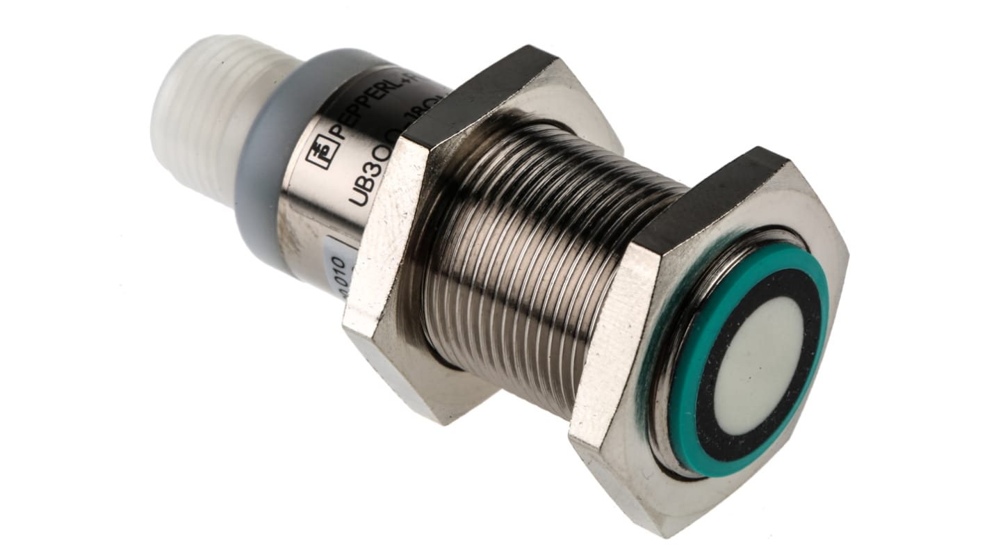 Rs-Online Sensore di prossimità Cilindro filettato Pepperl + Fuchs M18 rilevamento 300 mm 10 → 30 V c.c