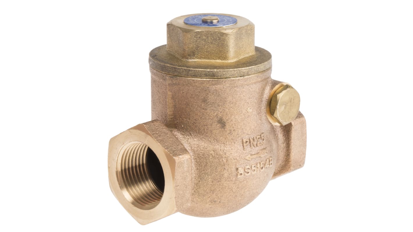 RS PRO Bronze Single Check Valve, BSPT 3/4in, 20 bar