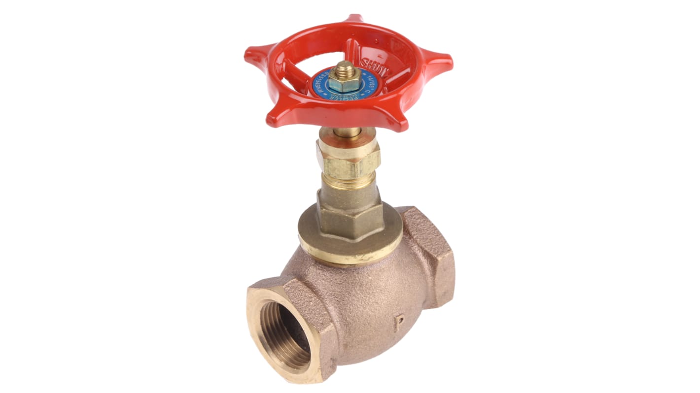 Pegler Yorkshire Bronze Globe Valve 110008, 3/4 in BSPT 32 bar