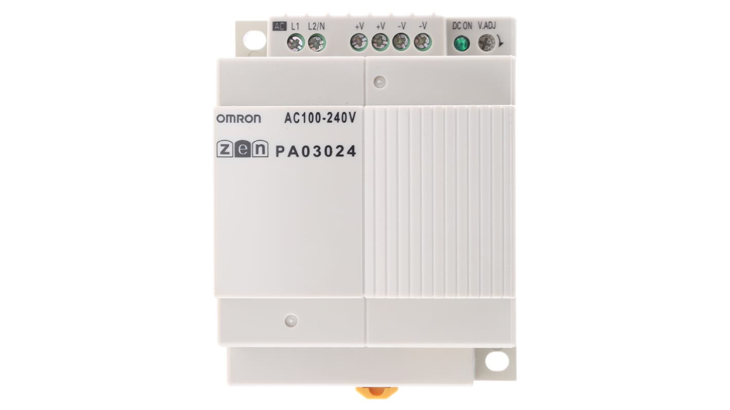 Omron PLC Power Supply ZEN-PA Series Series ZEN, 100 → 240 V ac, 24V dc, 1.3 A 30W 90 x 70 x 56 mm