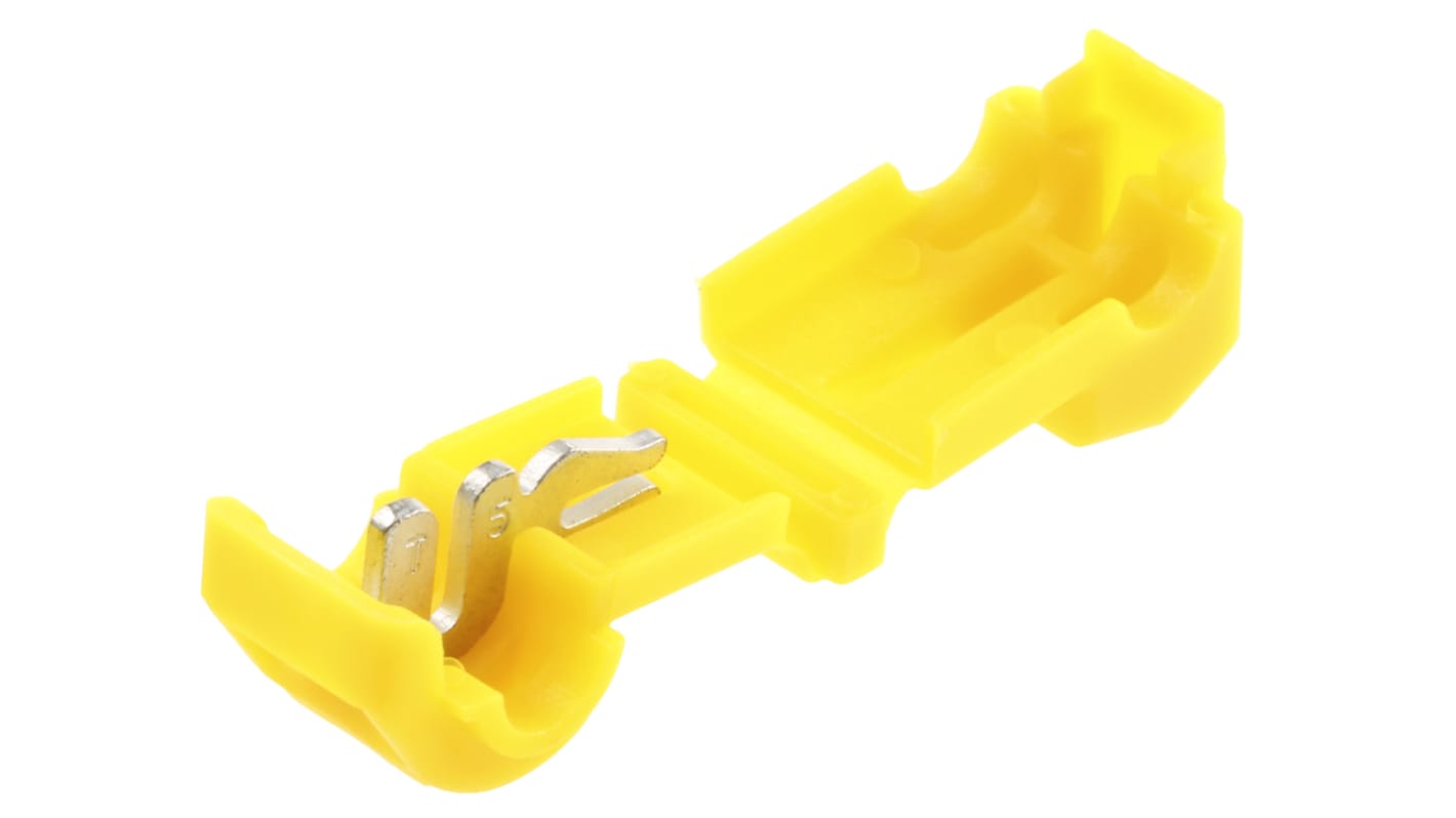 RS PRO 电线接头连接器, T 分接头, 黄色, 12 AWG线规, Φ9.8mm, 37mm总长