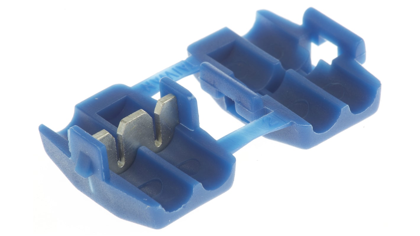 RS PRO Tap Splice Connector, Blue, Insulated 18 → 14 AWG