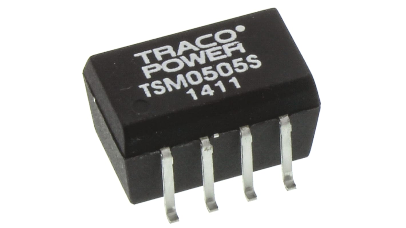 TRACOPOWER TSM DC/DC-Wandler 1W 5 V dc IN, 5V dc OUT / 200mA Oberflächenmontage 1kV dc isoliert