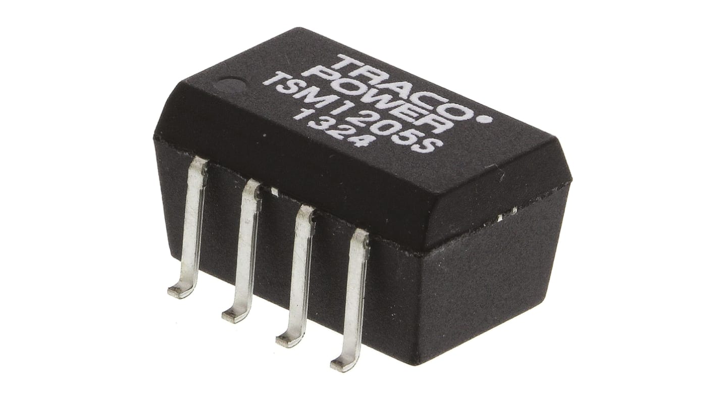 TRACOPOWER TSM DC-DC Converter, 5V dc/ 200mA Output, 10.8 → 13.2 V dc Input, 1W, Surface Mount, +85°C Max Temp