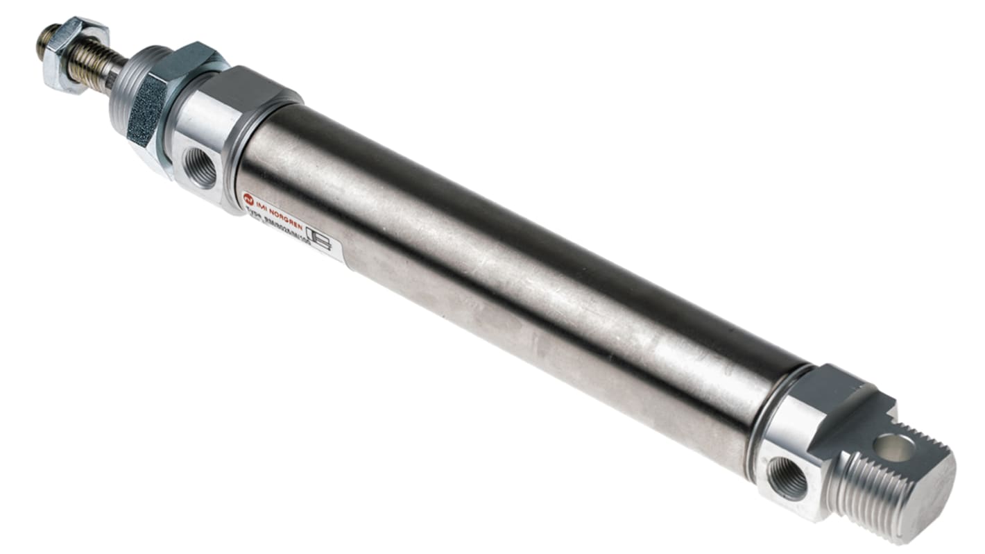 Norgren Pneumatic Piston Rod Cylinder - 25mm Bore, 100mm Stroke, RM/8000/M Series, Double Acting