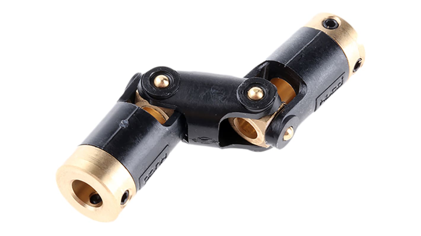 Huco Universal Joint 111.13.2222, Double, Plain, Bore 6 x 6mm, 62.1mm Length