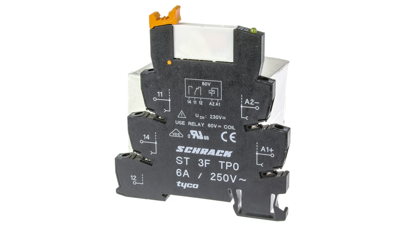 TE Connectivity SNR Interface Relais 230V ac, 1-poliger Wechsler DIN-Schienen